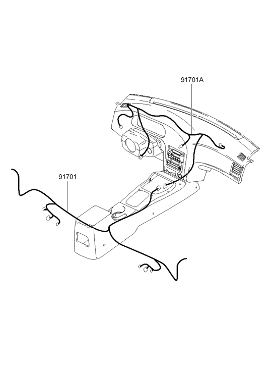 91700-2D230 Hyundai Air Bag Wiring Assembly