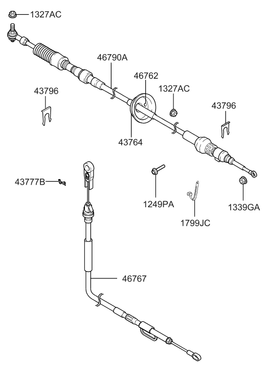 Hyundai 46765-26000 Pin 46765-26000 Hyundai Pin