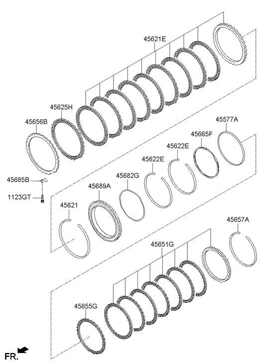 45625-4E080 Hyundai Disk Plate Assembly-8Lr Pressure