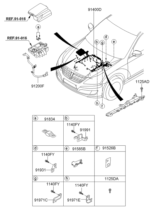 Hyundai 91413-3N030 Wiring Assembly Control 91413-3N030 Hyundai Wiring Assembly Control