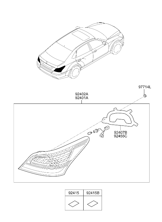 Hyundai 92453-3N500 Pad Sealing 92453-3N500 Hyundai Pad Sealing