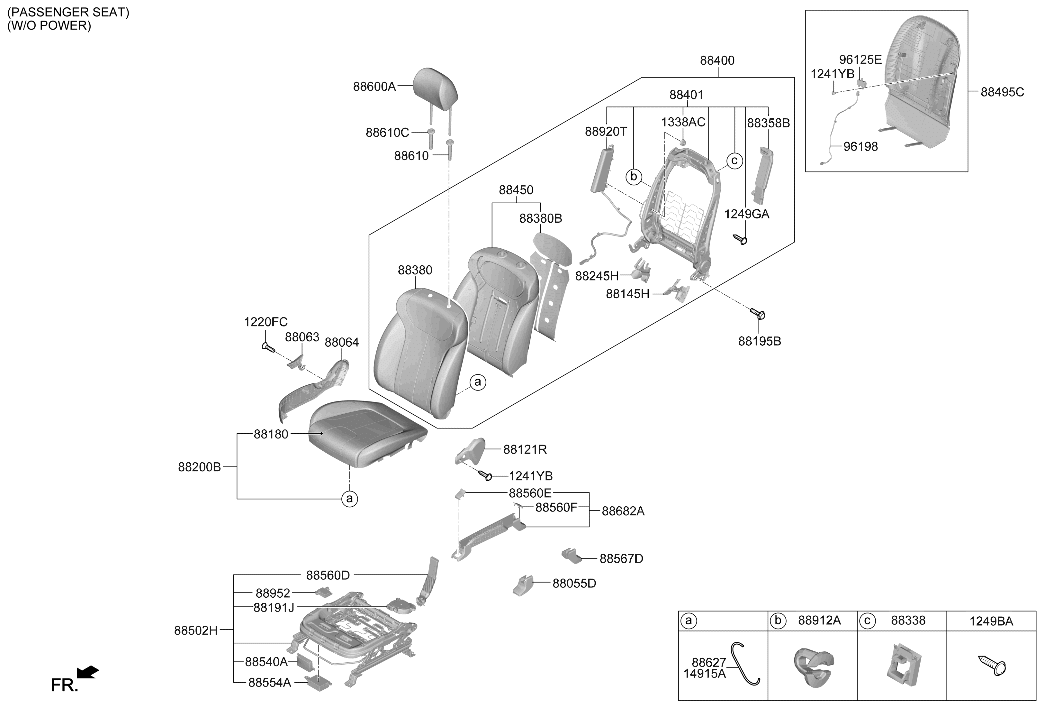 88026-S8010-NNB Hyundai Front Seat Recliner Knob Right Hand
