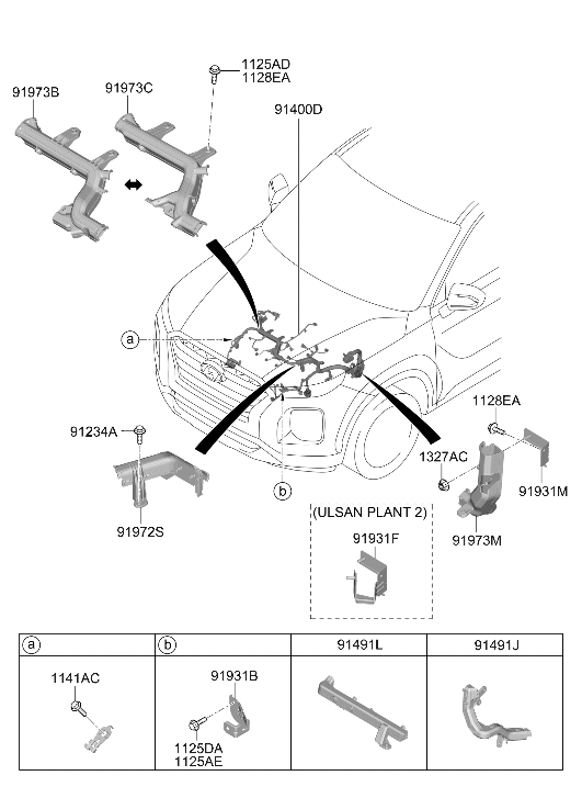 91450-S8020 Hyundai Wiring Assembly Control