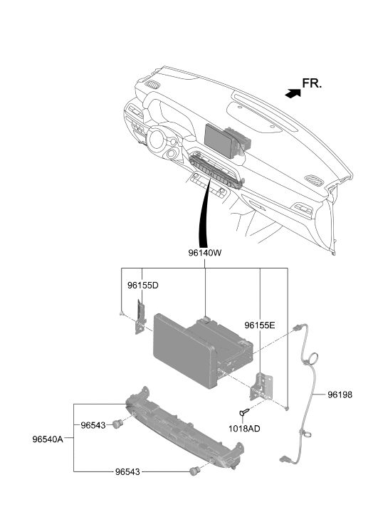 Hyundai 96160-S8710 Audio Assembly 96160-S8710 Hyundai Audio Assembly