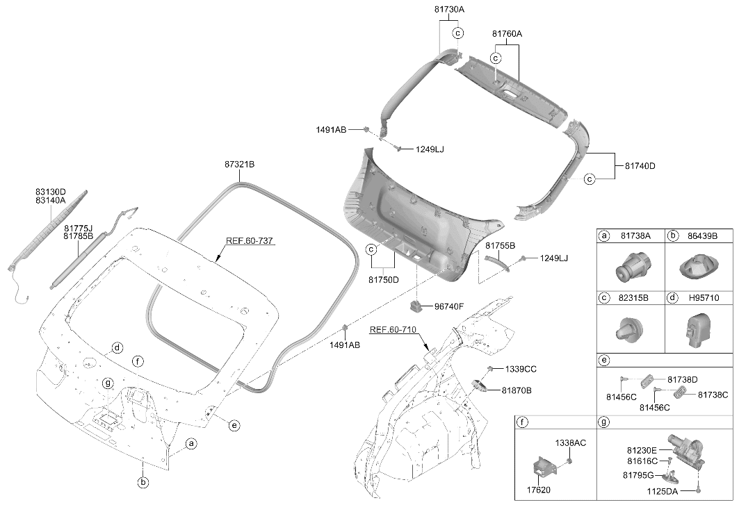 81870-LI100 Hyundai MODULE ASSY-POWER T/GATE CONT