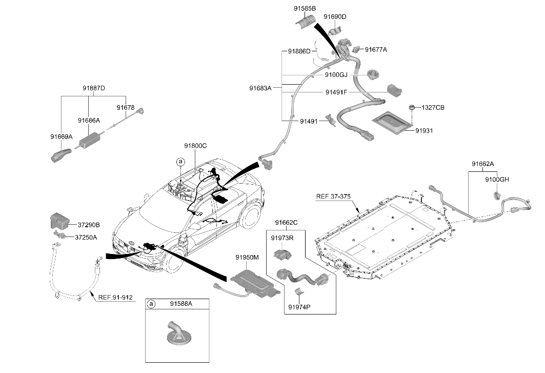 Hyundai 91996-BF520 IN CABLE CONTROL BOX ASSY 91996-BF520 Hyundai IN CABLE CONTROL BOX ASSY