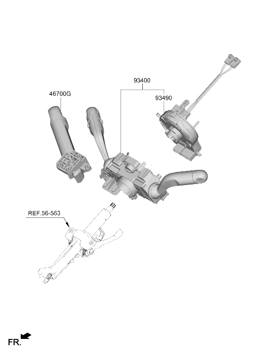 Hyundai 467W0-LI100-YGN LEVER COMPLETE-SHIFT BY WIRE 467W0-LI100-YGN Hyundai LEVER COMPLETE-SHIFT BY WIRE