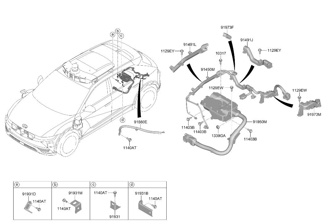 91958-LI010 Hyundai Junction Box Assembly High Voltage