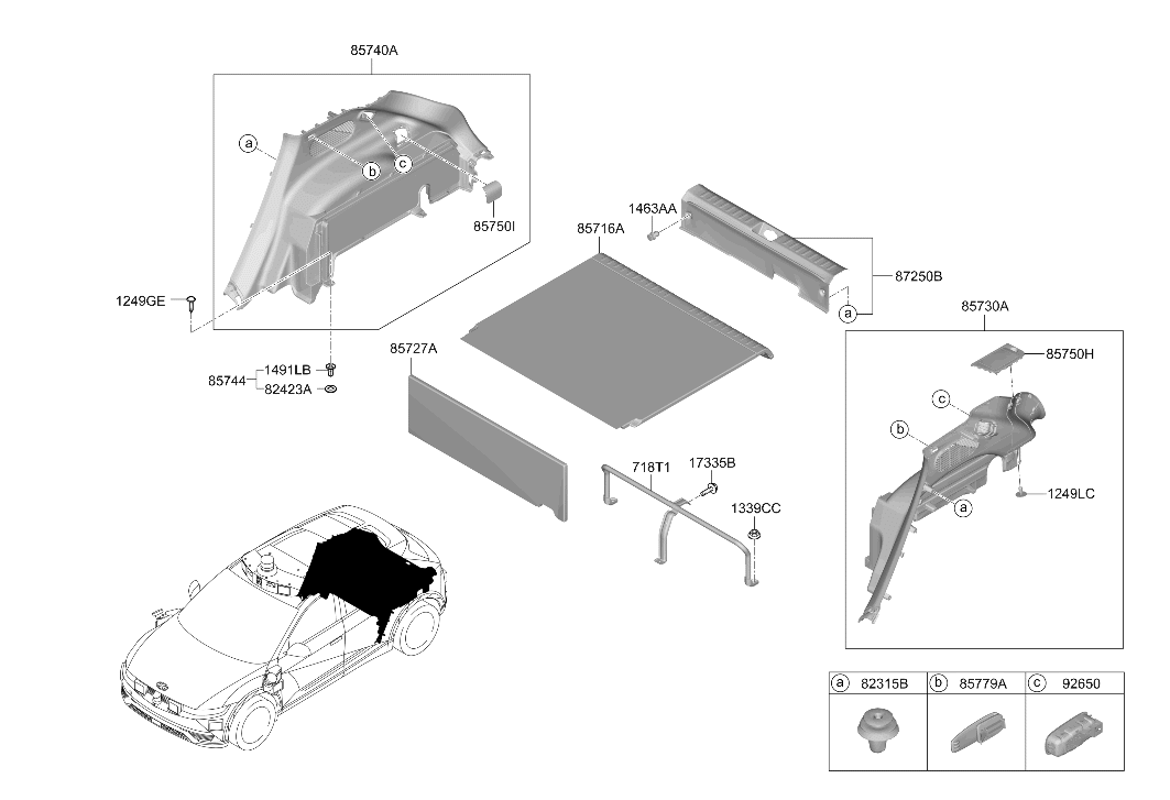 85779-2W000-YGN Hyundai HOOK-REAR SEAT BELT