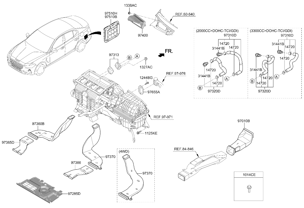 97311-G9000 Hyundai Water Inlet Hose Assembly