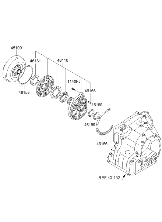 Hyundai 46155-23AS0 Bolt 46155-23AS0 Hyundai Bolt