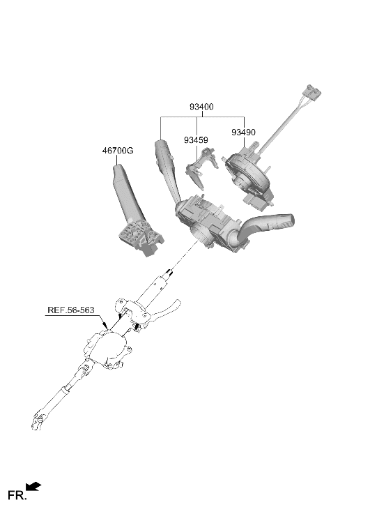 Hyundai 934J2-N9020 Multifunction Switch Assembly 934J2-N9020 Hyundai Multifunction Switch Assembly