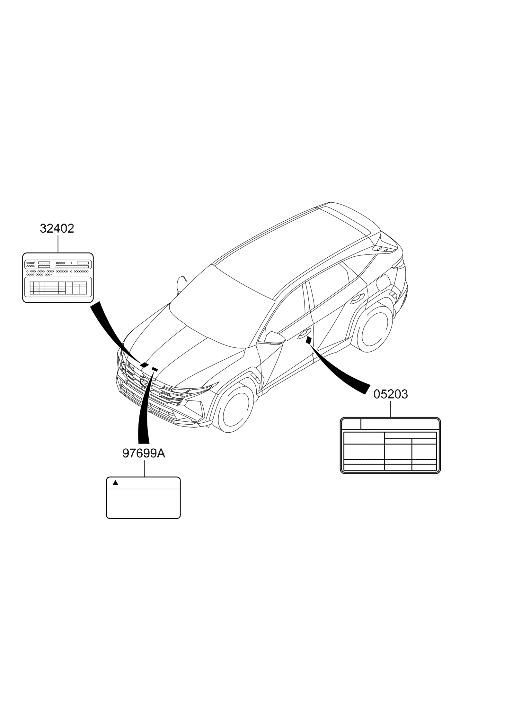 32459-2MNX0 Hyundai Emission Label