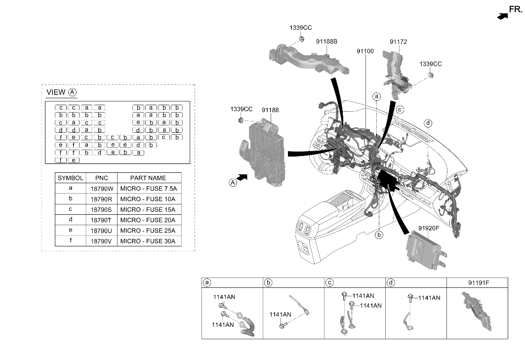 91960-P0010 Hyundai Instrument Panel Junction Box Assembly