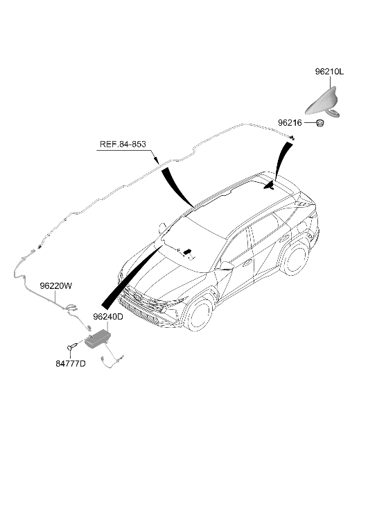 Hyundai 96240-N9400 Antenna Assembly Wireless 96240-N9400 Hyundai Antenna Assembly Wireless