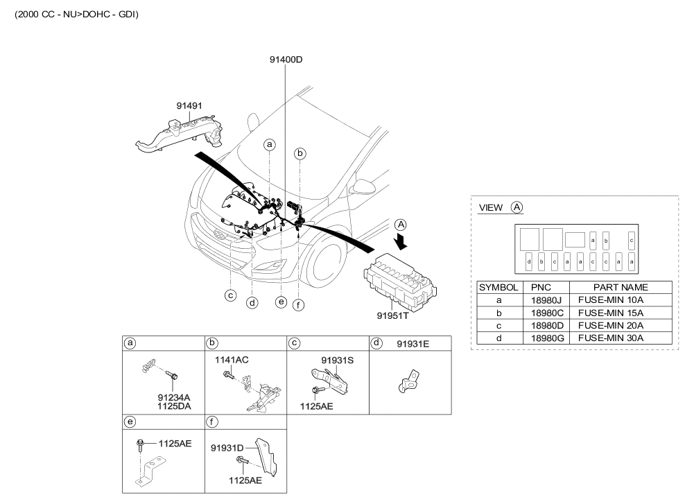 91445-A5110 Hyundai Wiring Assembly Control