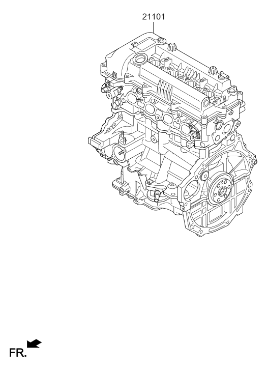 Hyundai 10ZM1-2MX00 Engine Assembly-Sub 10ZM1-2MX00 Hyundai Engine Assembly-Sub