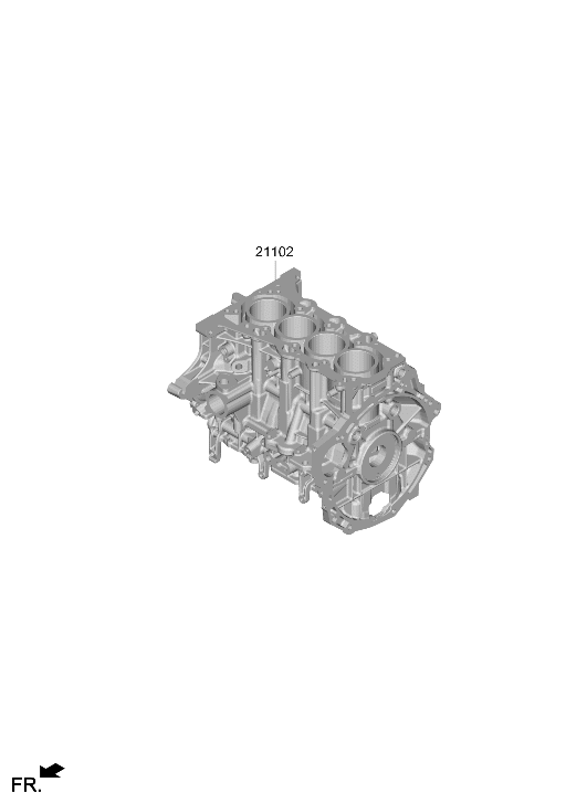 Hyundai 09HB2-2SK00 Engine Assembly Short 09HB2-2SK00 Hyundai Engine Assembly Short