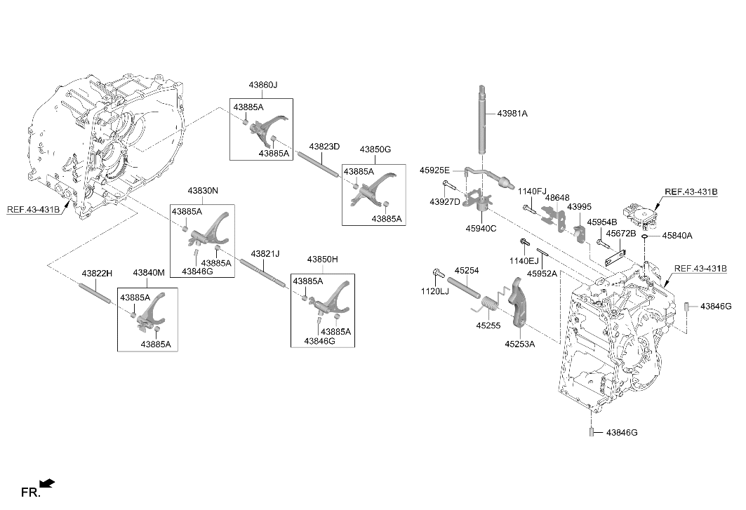Hyundai 43940-2N700 Lever Assembly-Detent 43940-2N700 Hyundai Lever Assembly-Detent
