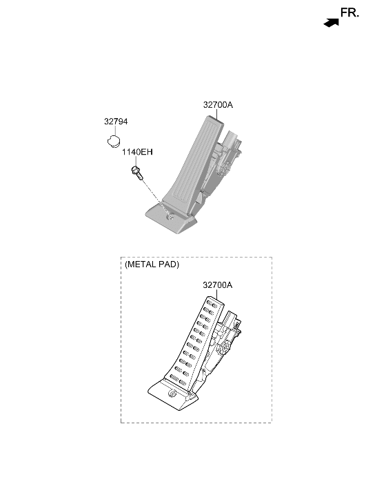 32700-L0400 Hyundai Accelerator Pedal Assembly