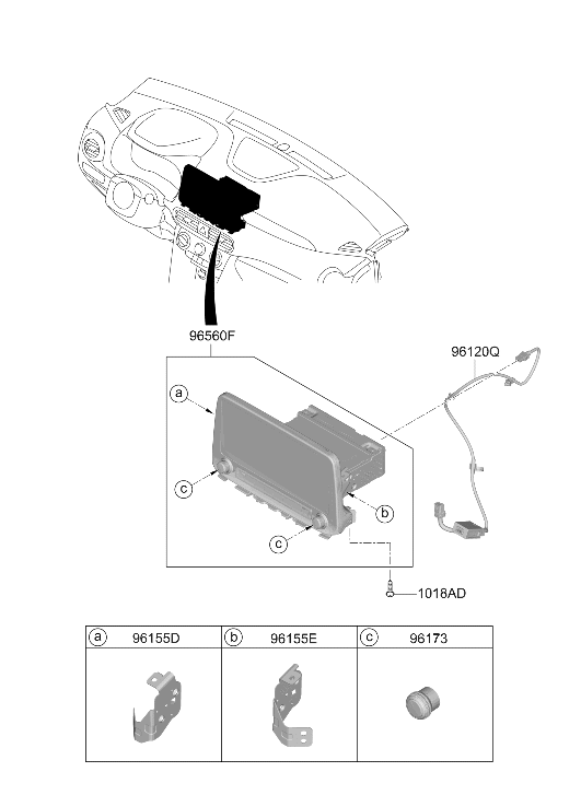 Hyundai 96560-J9660-NVC Avn Head Unit Assembly 96560-J9660-NVC Hyundai Avn Head Unit Assembly