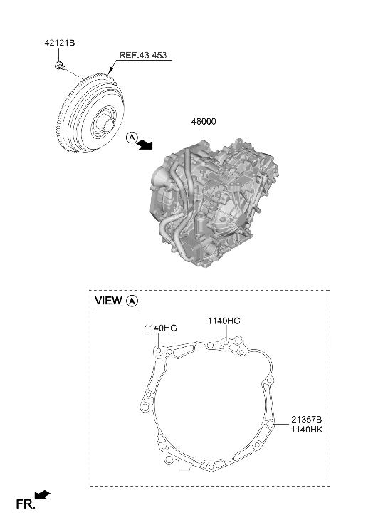 Hyundai 48000-2H355 TRANSAXLE Assembly-CVT 48000-2H355 Hyundai TRANSAXLE Assembly-CVT