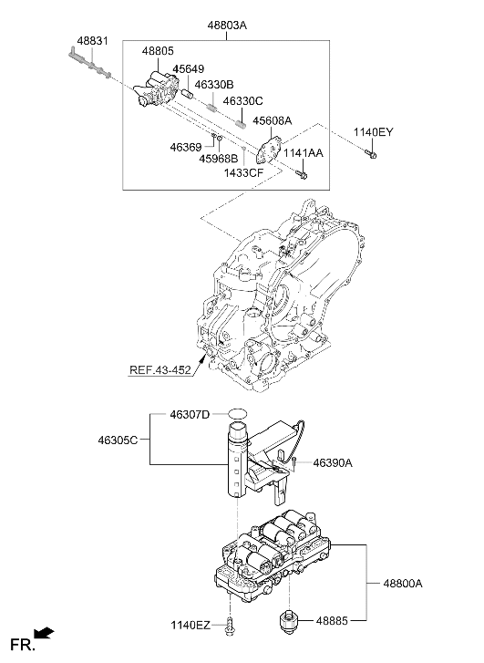 Hyundai 48803-2H100 BODY ASSY-MANUAL VALVE 48803-2H100 Hyundai BODY ASSY-MANUAL VALVE