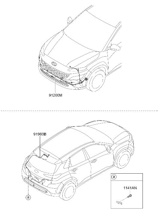 Hyundai 91650-J9520 Tail Gate Wiring Assembly 91650-J9520 Hyundai Tail Gate Wiring Assembly