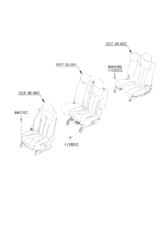 88550-A9000 Hyundai BOLT-RR SLIDE MTG