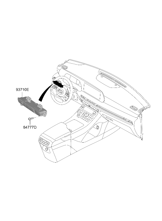 93700-S8AD0-NNB Hyundai Side Crash Pad Switch Assembly
