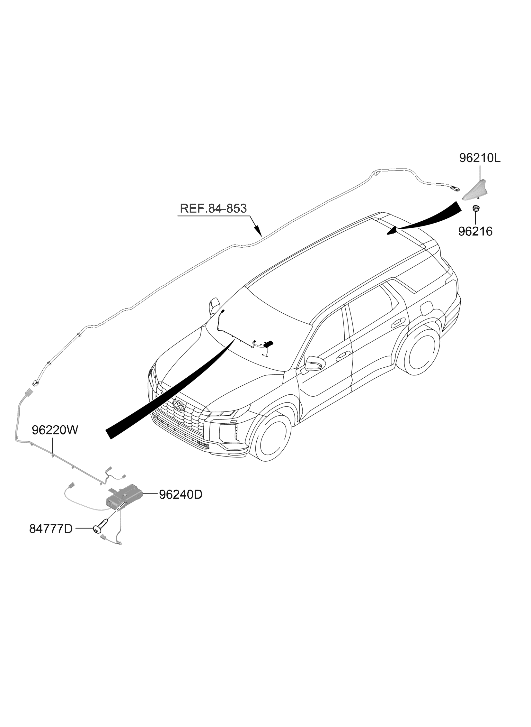 96220-S8310 Hyundai Feeder Cable - Antenna Main No.1
