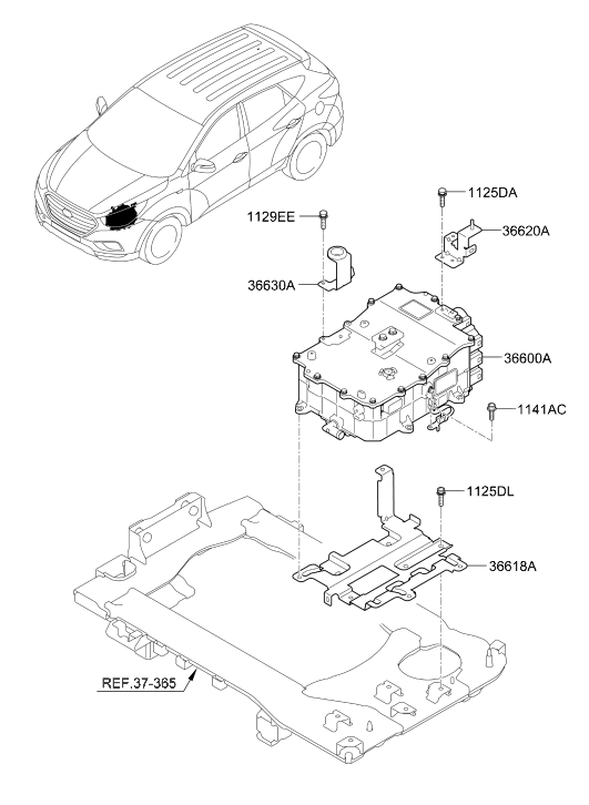 36600-4W000 Hyundai Inverter Assembly