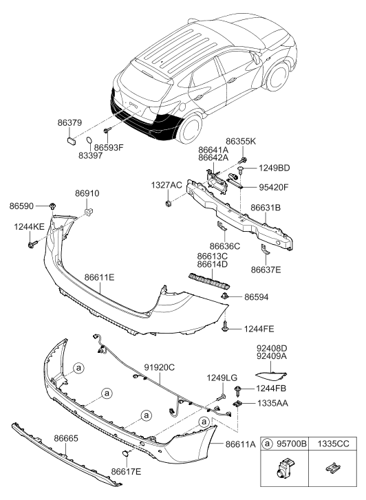 91890-4W020 Hyundai Wiring Assembly-B.W.S