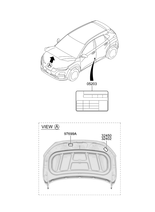 32400-0E705 Hyundai Label Emission Control