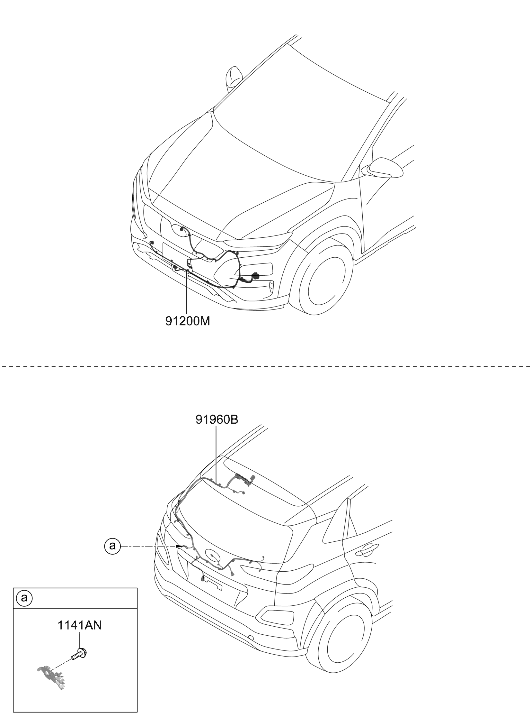 Hyundai 91650-K4010 Tail Gate Wiring Assembly 91650-K4010 Hyundai Tail Gate Wiring Assembly