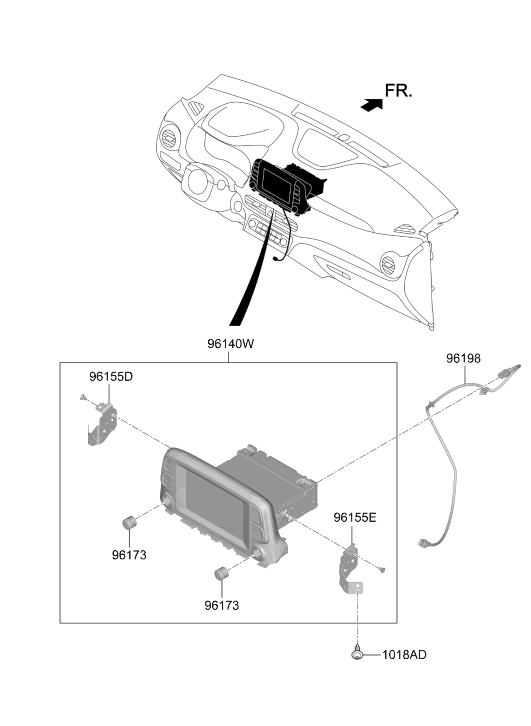 Hyundai 96173-K4000-TMT Volume Knob 96173-K4000-TMT Hyundai Volume Knob