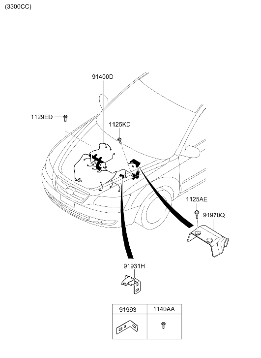 Hyundai 91461-0A012 Wiring Assembly Control 91461-0A012 Hyundai Wiring Assembly Control