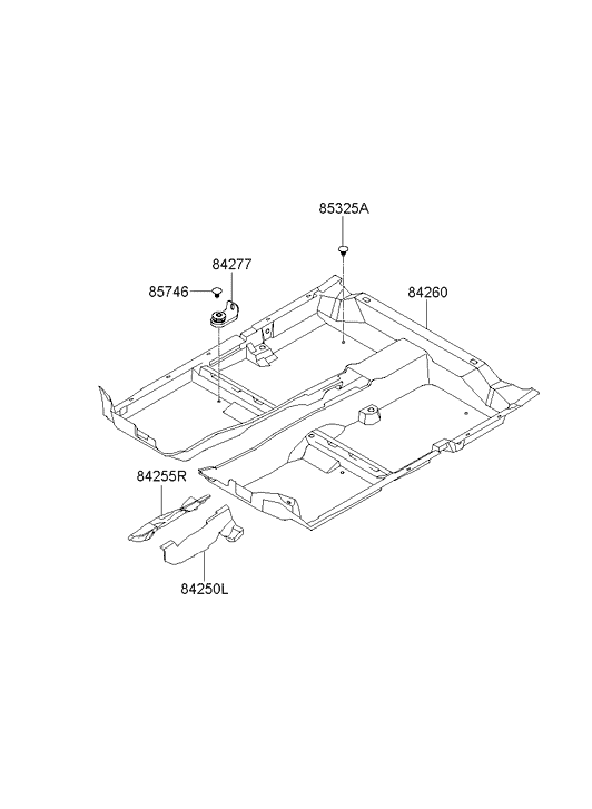 85325-21000-HZ Hyundai Plug Trim Mounting