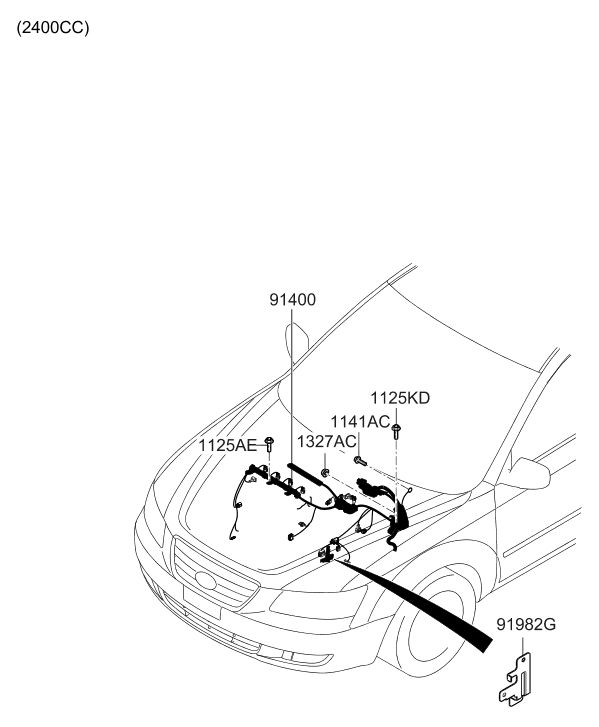 Hyundai 91451-0A020 Wiring Assembly-Engine Control Module 91451-0A020 Hyundai Wiring Assembly-Engine Control Module