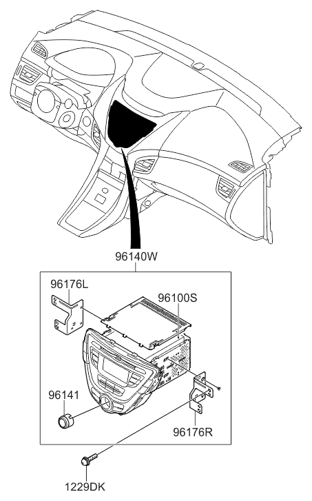96173-3X700-GU Hyundai Volume Knob