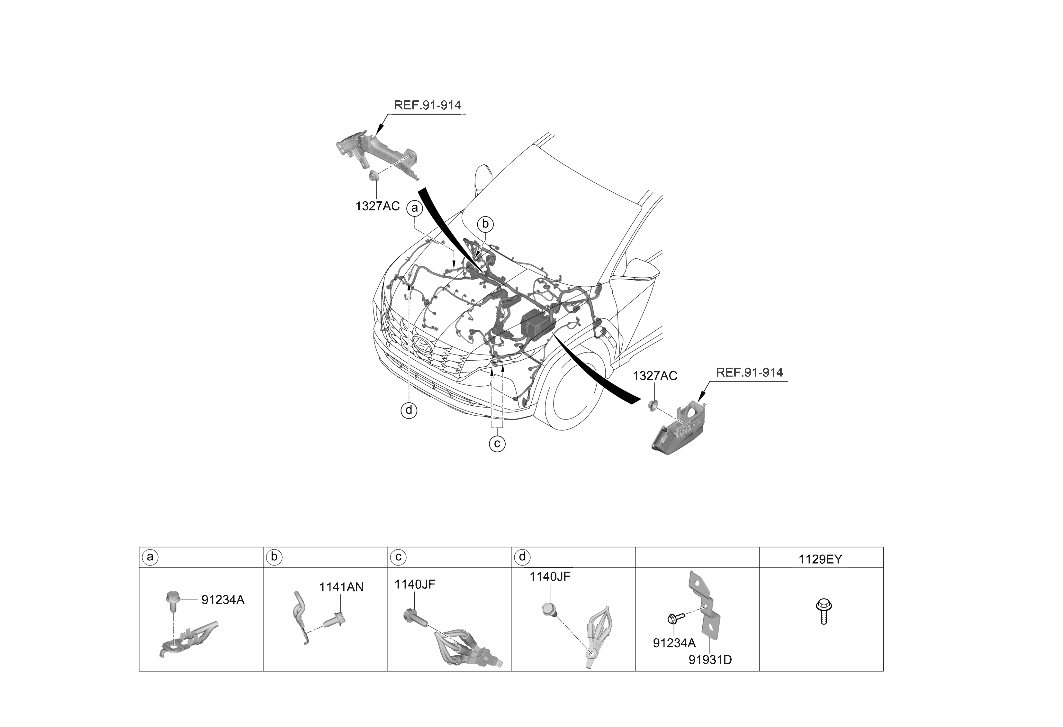 Hyundai 91931-P2040 Wiring Mounting Bracket 91931-P2040 Hyundai Wiring Mounting Bracket