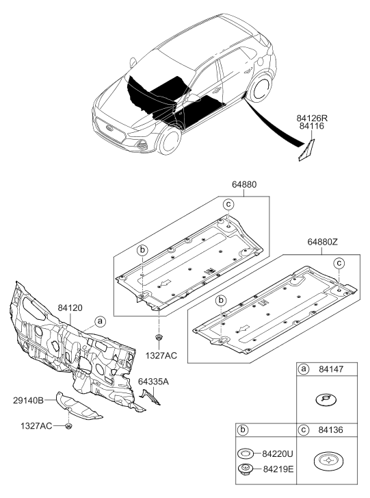 Hyundai 84191-G3000 Cover-Engine Under,Rear 84191-G3000 Hyundai Cover-Engine Under,Rear