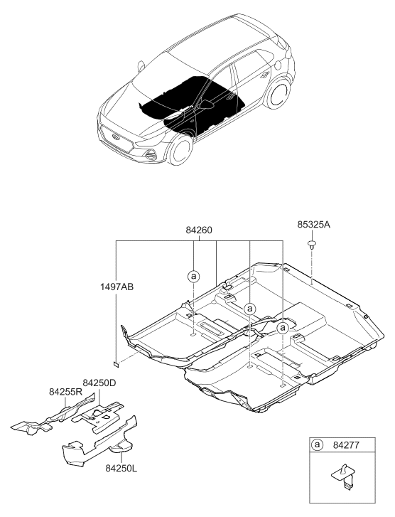 Hyundai 84260-G3100-TRY Carpet Assembly Floor 84260-G3100-TRY Hyundai Carpet Assembly Floor