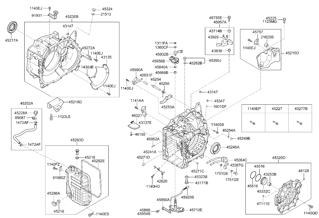 Hyundai 45211-2F300 Bracket Assembly-Transmission Support 45211-2F300 Hyundai Bracket Assembly-Transmission Support