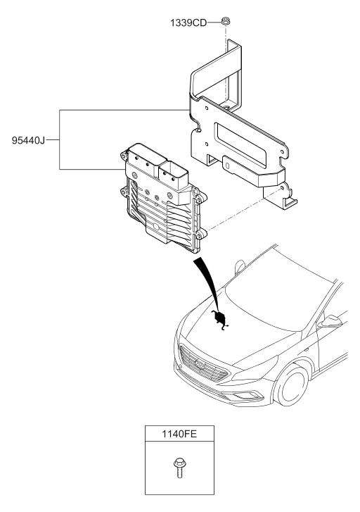 95440-2D001 Hyundai Transmission Control Unit