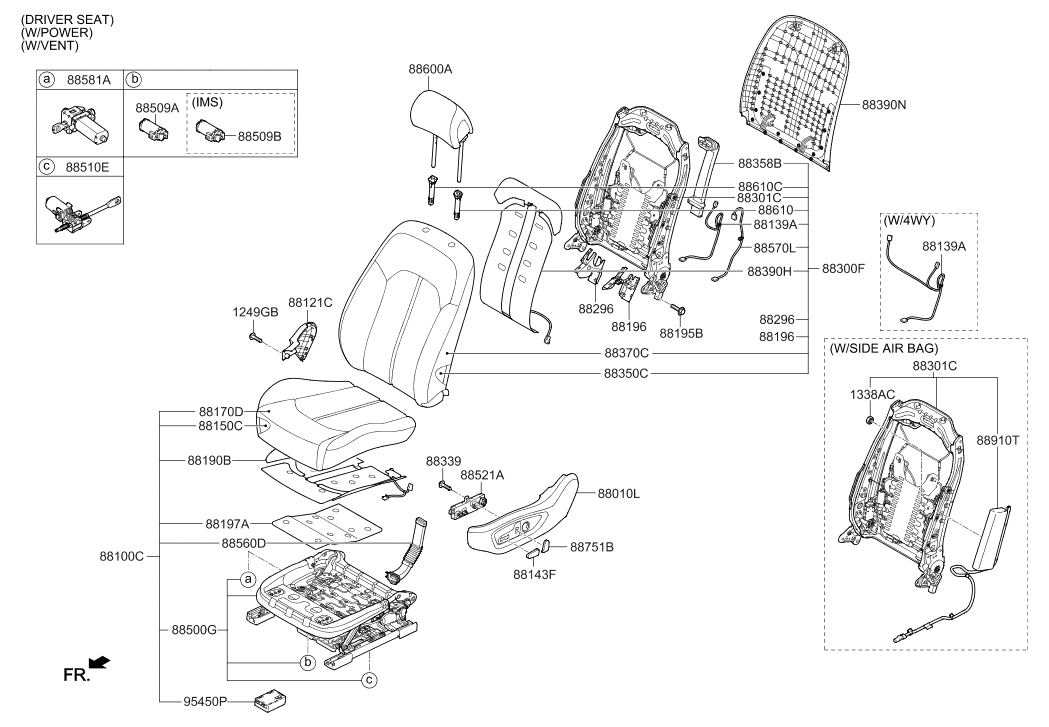 Hyundai 88720-C2000-UNN Guide Assembly-Headrest With Lever 88720-C2000-UNN Hyundai Guide Assembly-Headrest With Lever