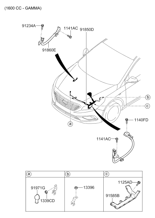 91972-C1800 Hyundai Protector Wiring