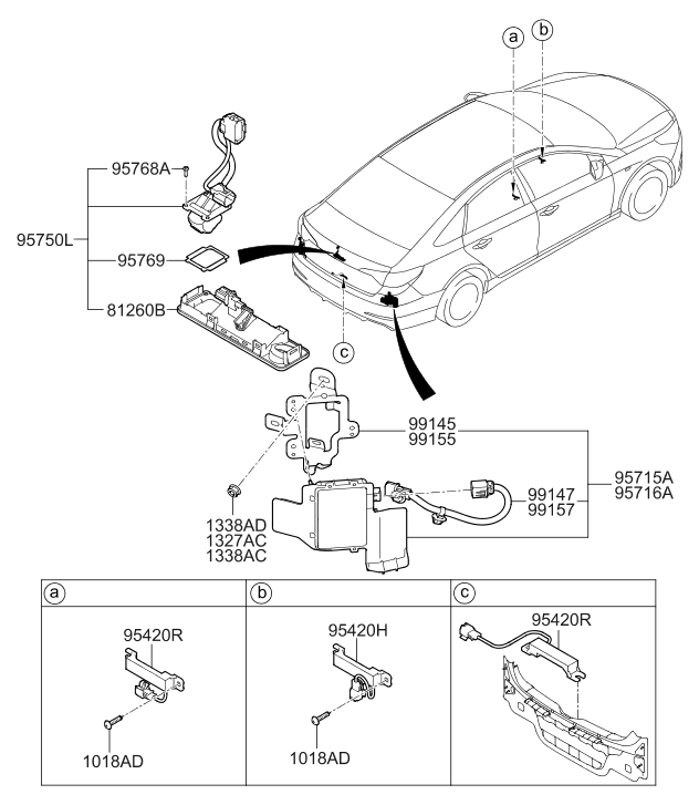 95824-C10AS Hyundai Wiring-EXTENTION,RH