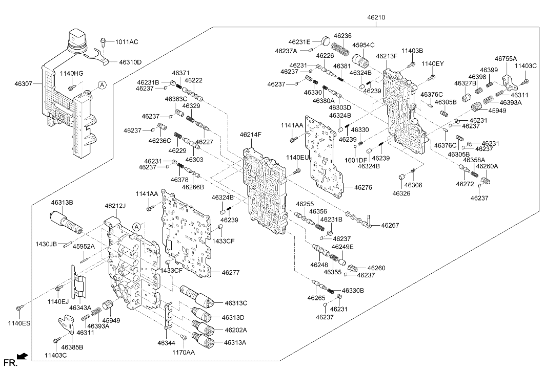 Hyundai 48803-2H200 BODY ASSY-MANUAL VALVE 48803-2H200 Hyundai BODY ASSY-MANUAL VALVE
