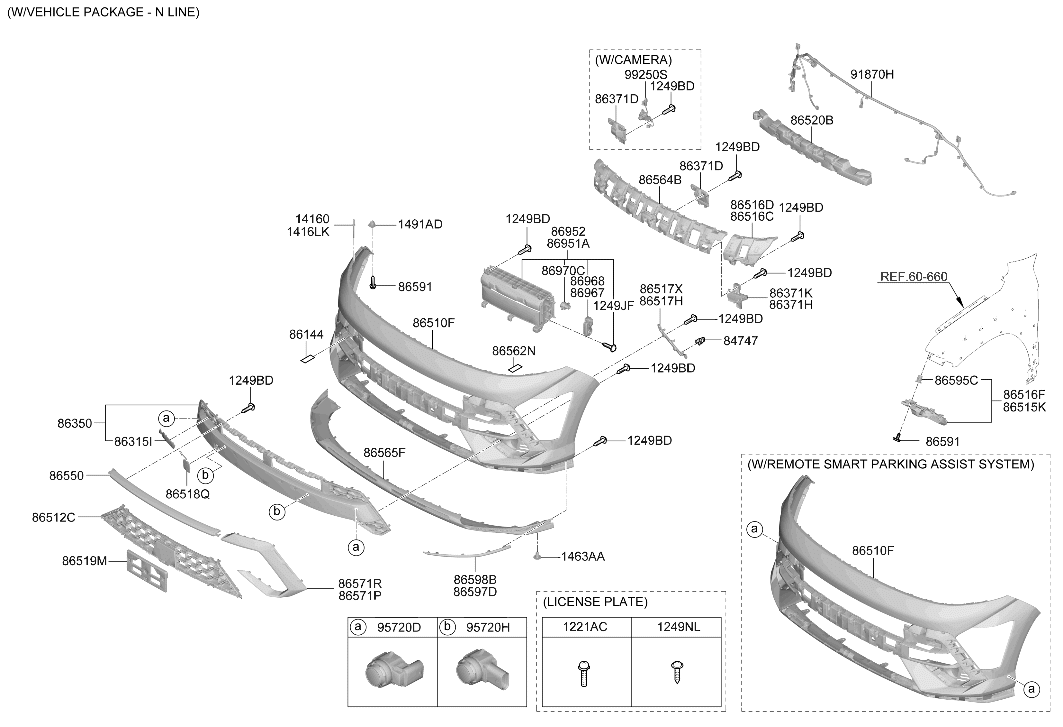 Hyundai 99250-BE000 Front View Camera Unit Assembly 99250-BE000 Hyundai Front View Camera Unit Assembly